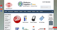 Desktop Screenshot of diabetessupplies4less.com