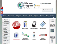 Tablet Screenshot of diabetessupplies4less.com